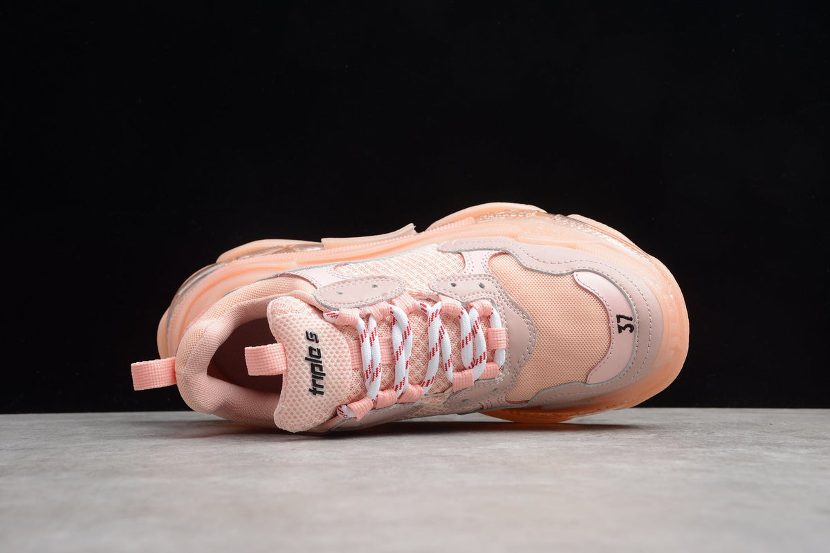 Balenciaga Triple S Thick Sole Running Sneakers for Men and Women Pink