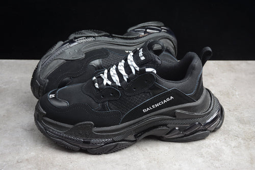 Balenciaga Triple S Thick Sole Running Sneakers for Men and Women Black