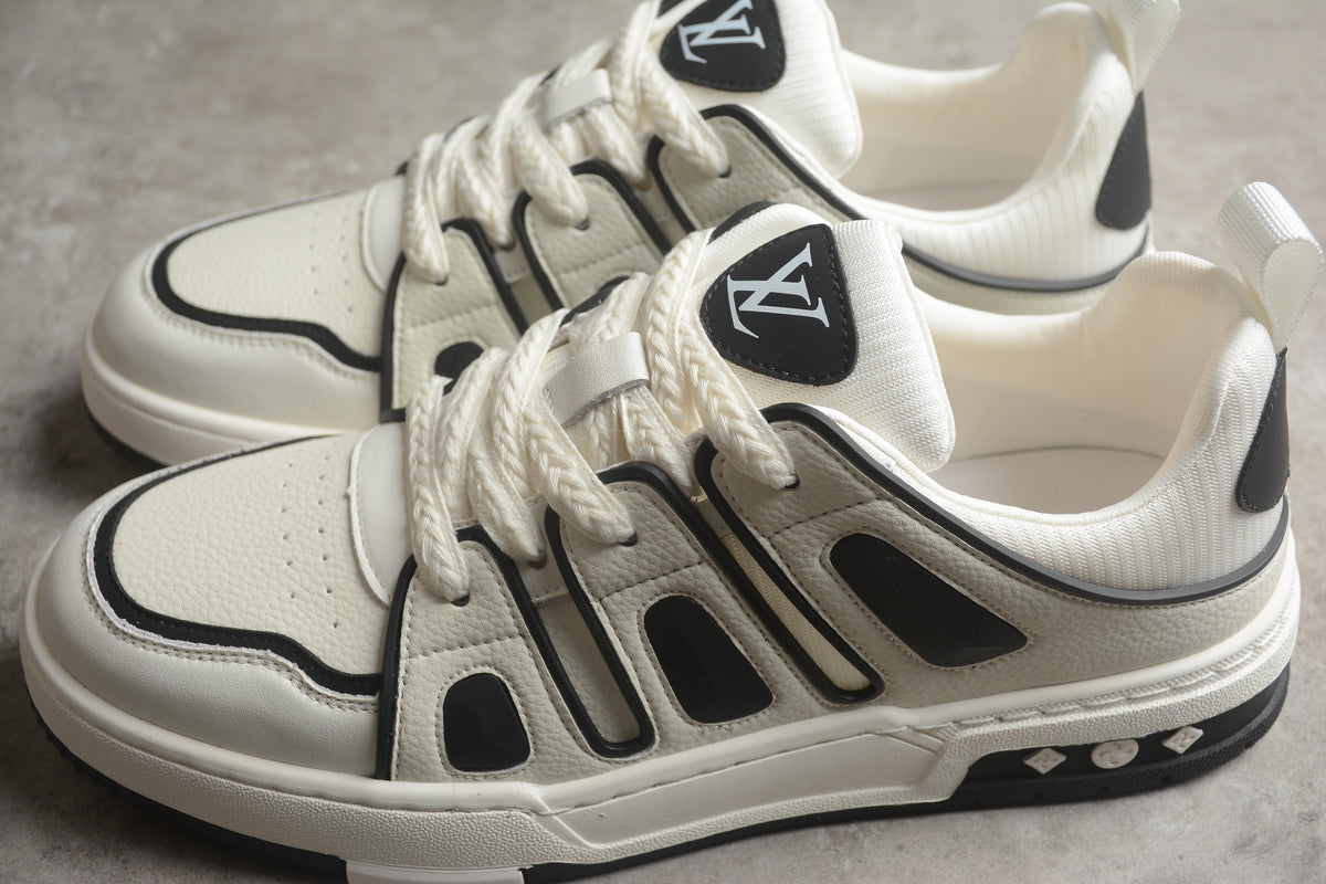 Louis Vuitton LV Skate Leather Sneaker Unisex Off White Black