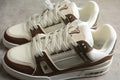 Louis Vuitton LV Trainer Leather Sneaker Unisex Cream Brown