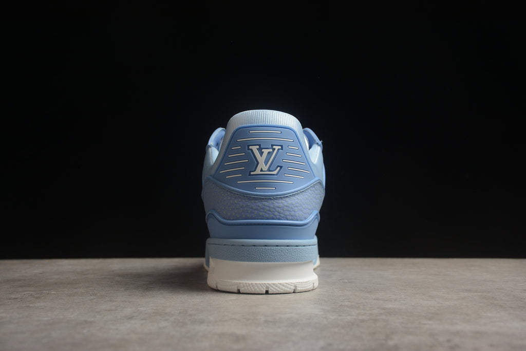 Louis Vuitton LV Trainer Leather Sneaker Full Ice Blue Unisex