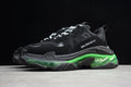 Balenciaga Triple S Thick Sole Running Sneakers for Men and Women Black Green
