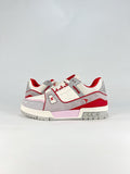 LV Skate Sneaker  Crystal Embellished Casual Shoes Unisex Beige, white, gray, red and pink