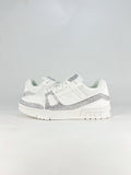 LV Skate Sneaker  Crystal Embellished Casual Shoes Unisex All-white full diamond style