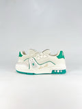 LV Trainer Embossed Monogram Sneakers Fashion Streetwear Leather Trainers Unisex Off-white leather upper