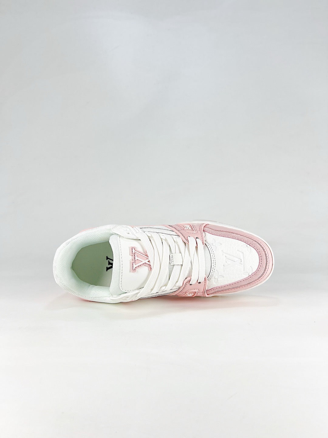 LV Trainer White Pink Patent Monogram Sneakers Luxury Low Top Trainers Unisex