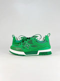 LV Skate Green Mesh Monogram Flower Sneakers Luxury Low Top Trainers Unisex