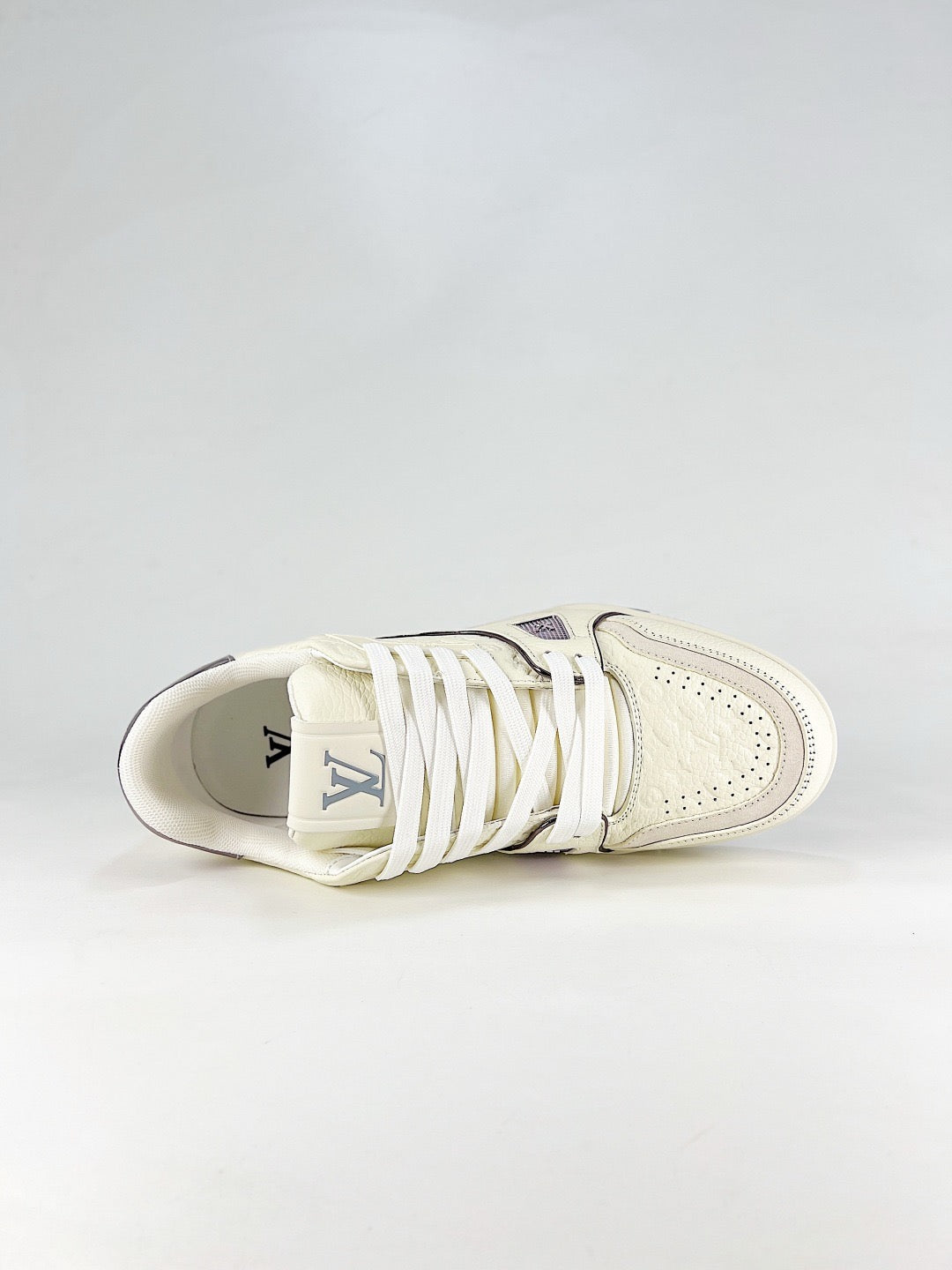 LV Trainer Sneakers Men Women Off White Silver Heel Signature Casual Skate Shoes