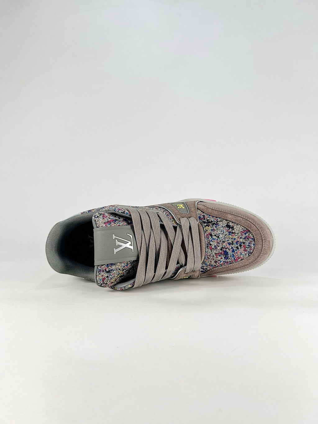 LV Trainer Sneakers Men Women Multicolor Tweed Suede Signature Casual Skate Shoes