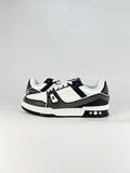 LV Trainer Sneakers Men Women Black White Rhinestone Casual Skate Shoes