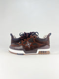 LV Skate Sneakers Men Women Brown Suede Mesh Casual Skate Shoes
