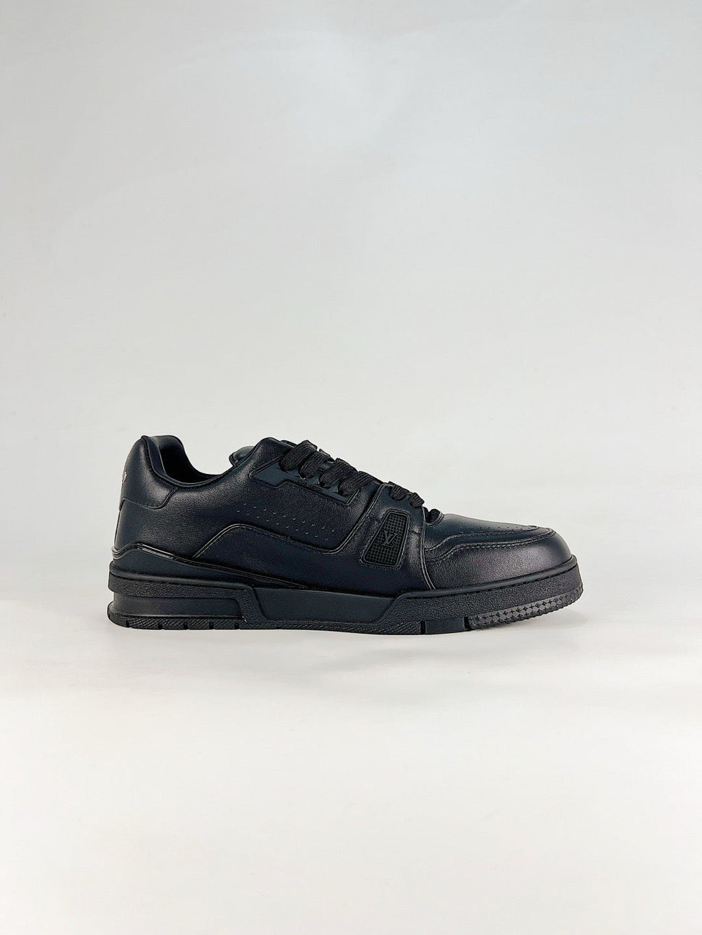 LV Trainer Sneakers Men Women All Black Leather Signature Casual Skate Shoes