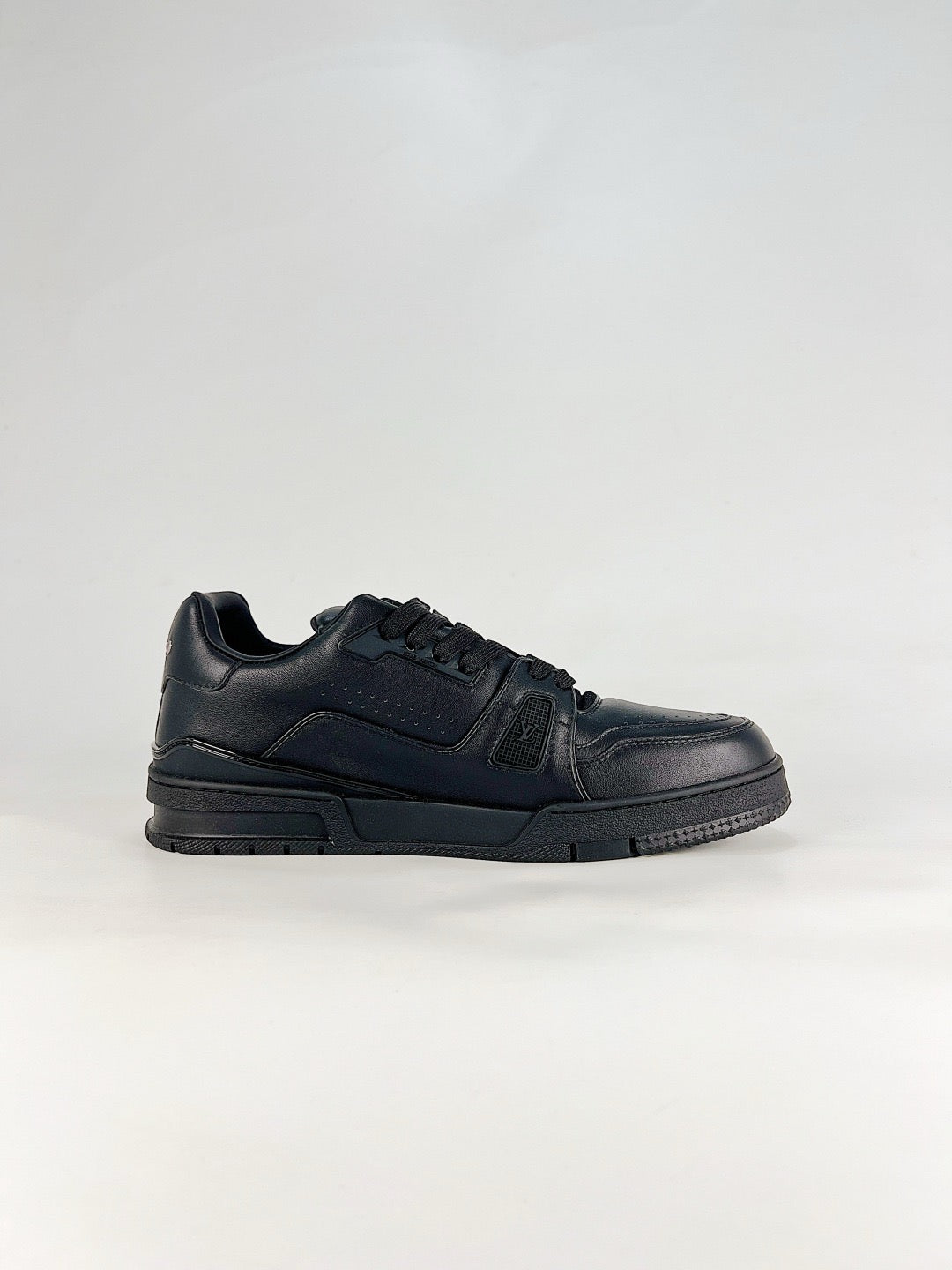 LV Trainer Sneakers Men Women All Black Leather Signature Casual Skate Shoes