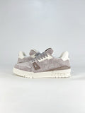 LV Trainer Sneakers Men Women Grey Brown Jacquard Casual Skate Shoes