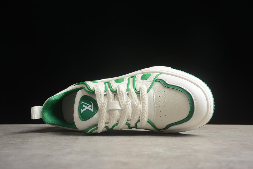Louis Vuitton LV Skate Leather Sneaker  Unisex Off White Green