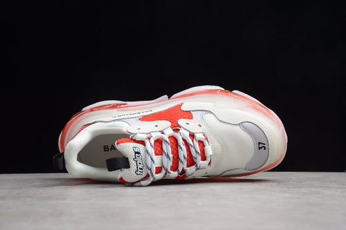 Balenciaga Triple S Thick Sole Running Sneakers for Men and Women White Red