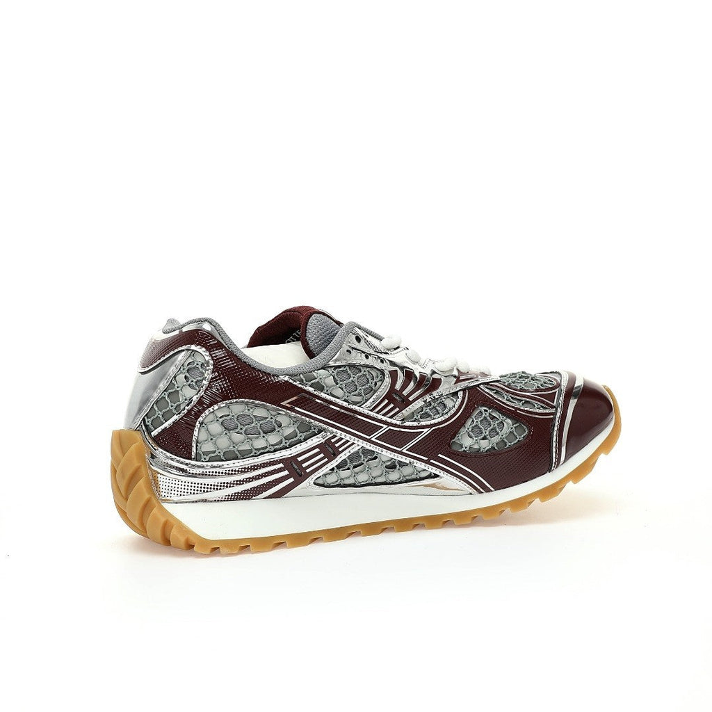 Bottega Veneta Orbit Runner Unisex  Low-Top Sneakers Barolo/Silver