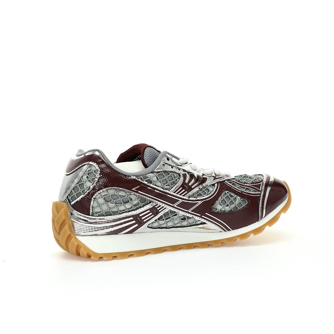 Bottega Veneta Orbit Runner Unisex  Low-Top Sneakers Barolo/Silver