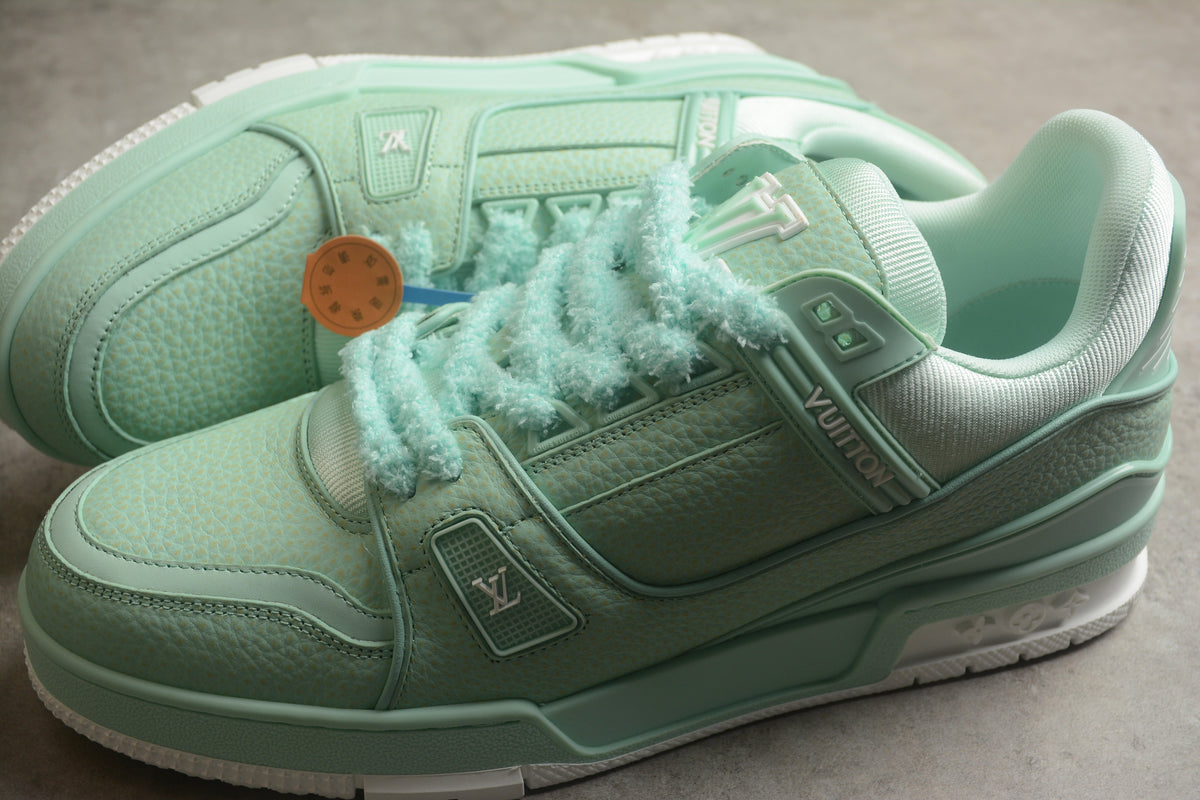 Louis Vuitton LV Trainer Leather Sneaker Mint Green Unisex