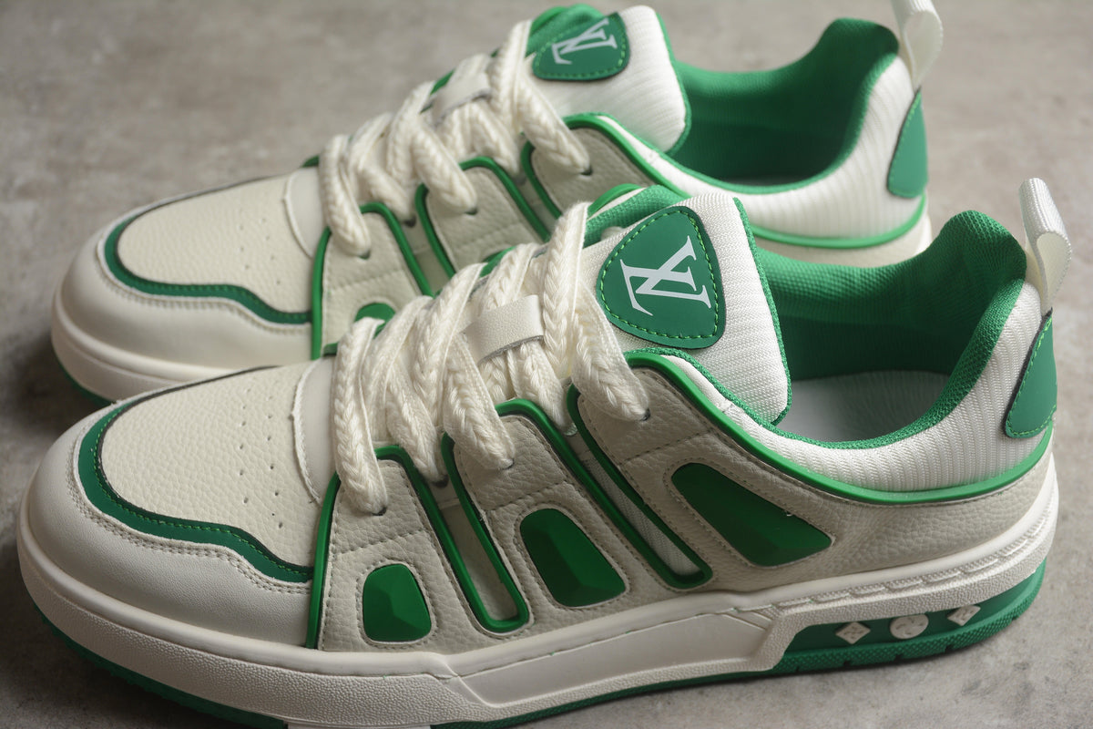 Louis Vuitton LV Skate Leather Sneaker  Unisex Off White Green