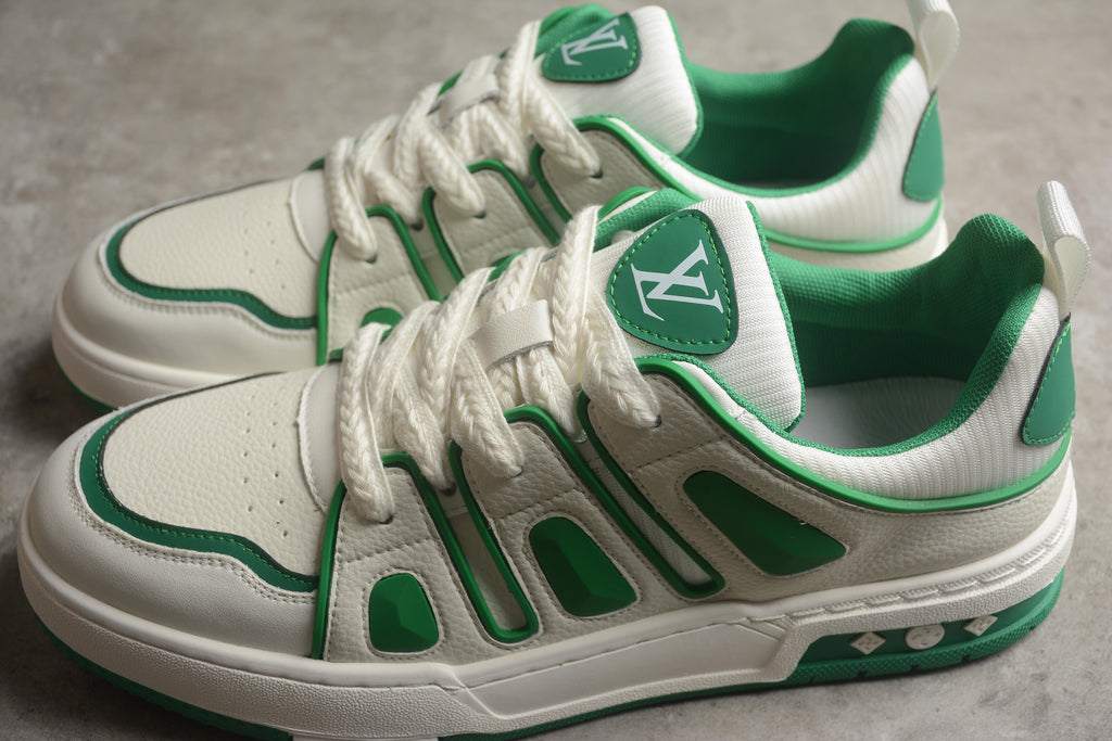 Louis Vuitton LV Skate Leather Sneaker Unisex Off White Green