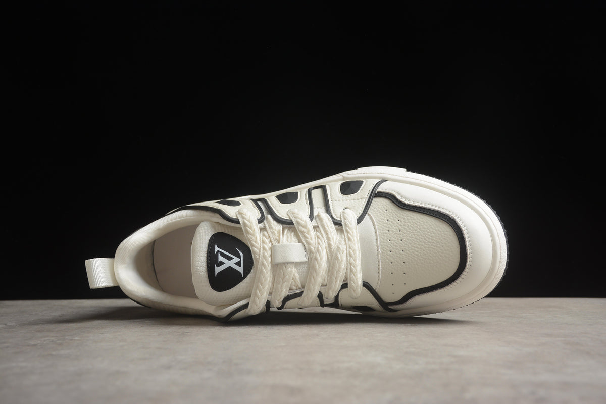 Louis Vuitton LV Skate Leather Sneaker Unisex Off White Black