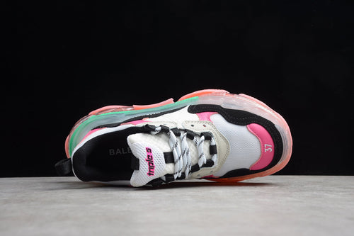 Balenciaga Triple S Thick Sole Running Sneakers for Men and Women White Black Pink Green