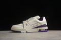 Louis Vuitton LV Trainer Leather Sneaker Cream White Purple Unisex