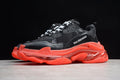 Balenciaga Triple S Thick Sole Running Sneakers for Men and Women Black Red