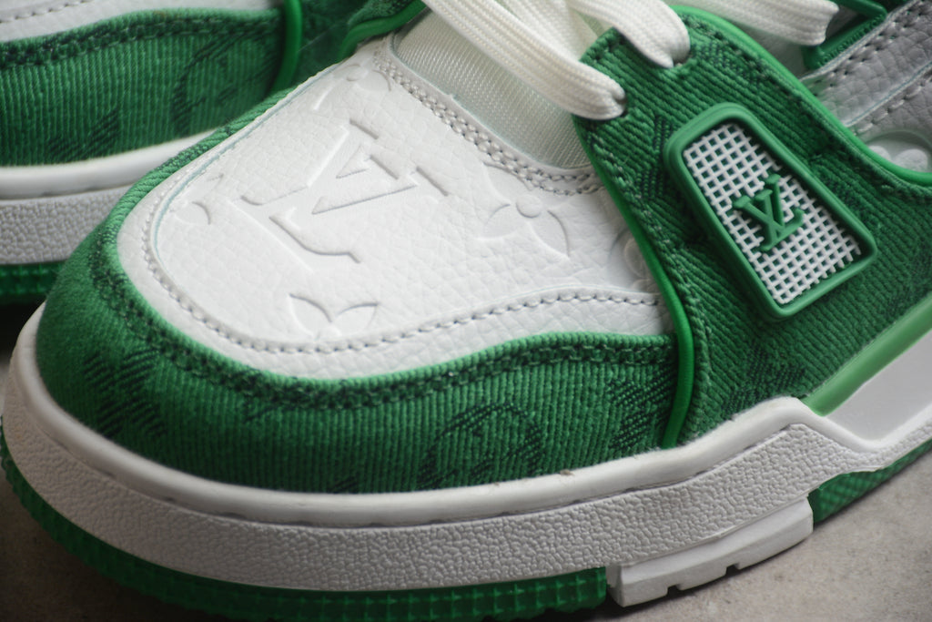 Louis Vuitton LV Trainer Unisex Sneakers – White‑Green