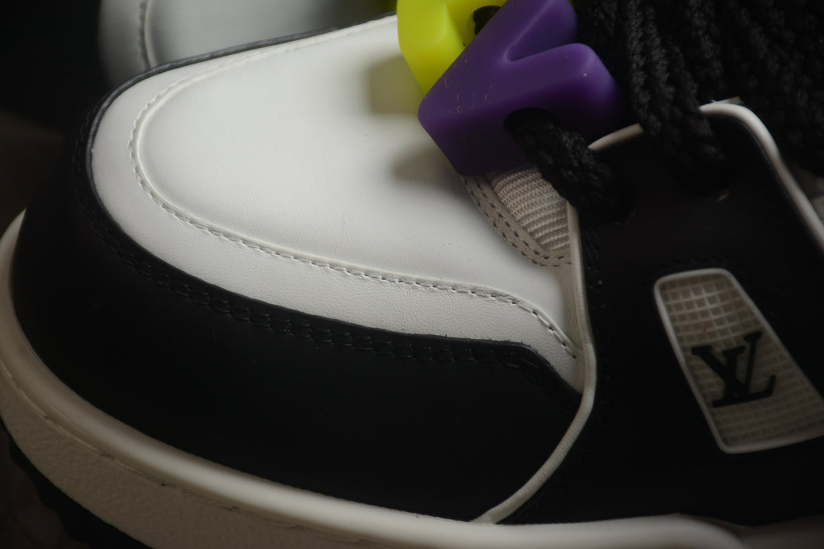 Louis Vuitton LV Trainer Leather Sneaker Unisex Black White