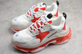 Balenciaga Triple S Thick Sole Running Sneakers for Men and Women White Red