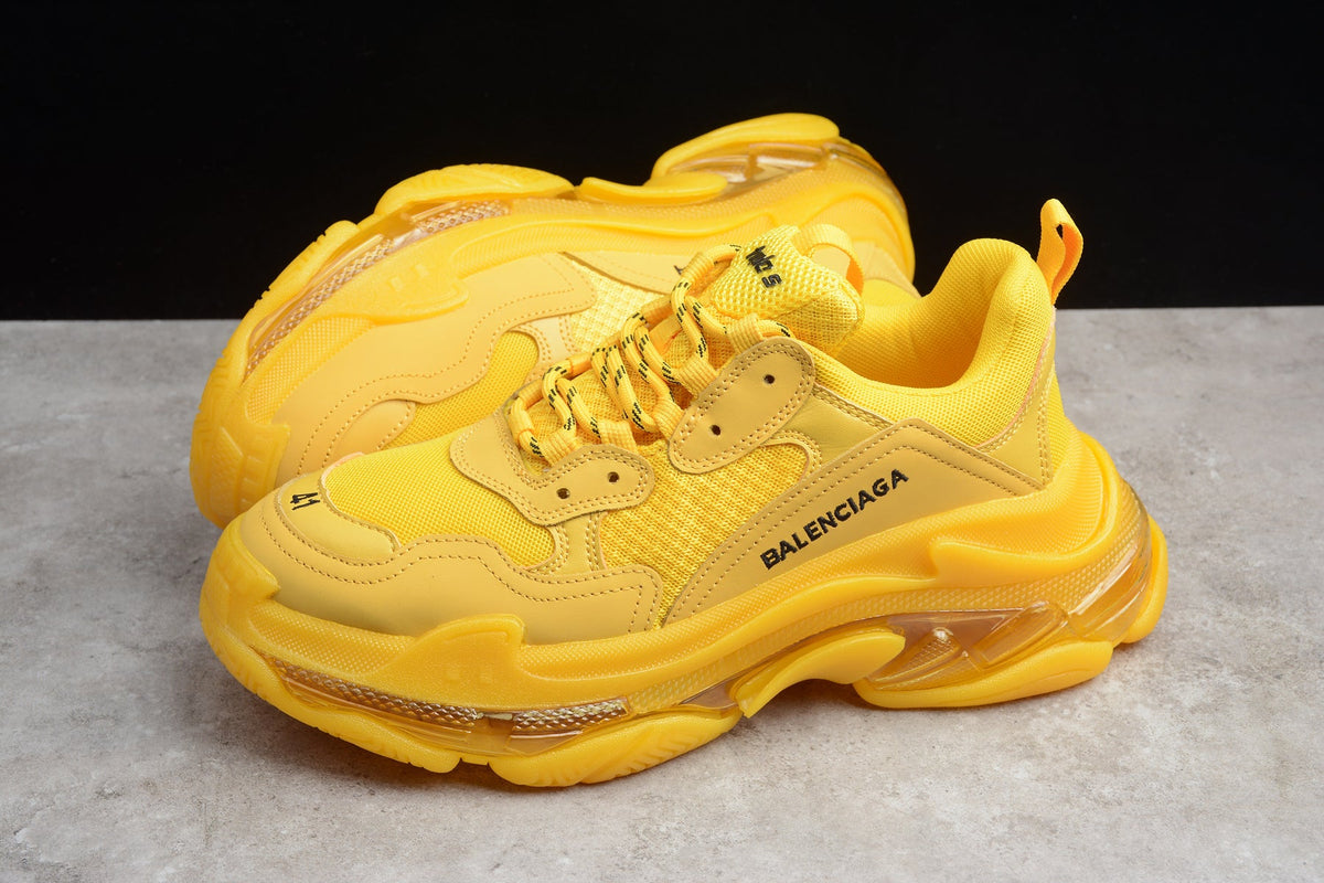 Balenciaga Triple S Thick Sole Running Sneakers for Men and Women Yellow