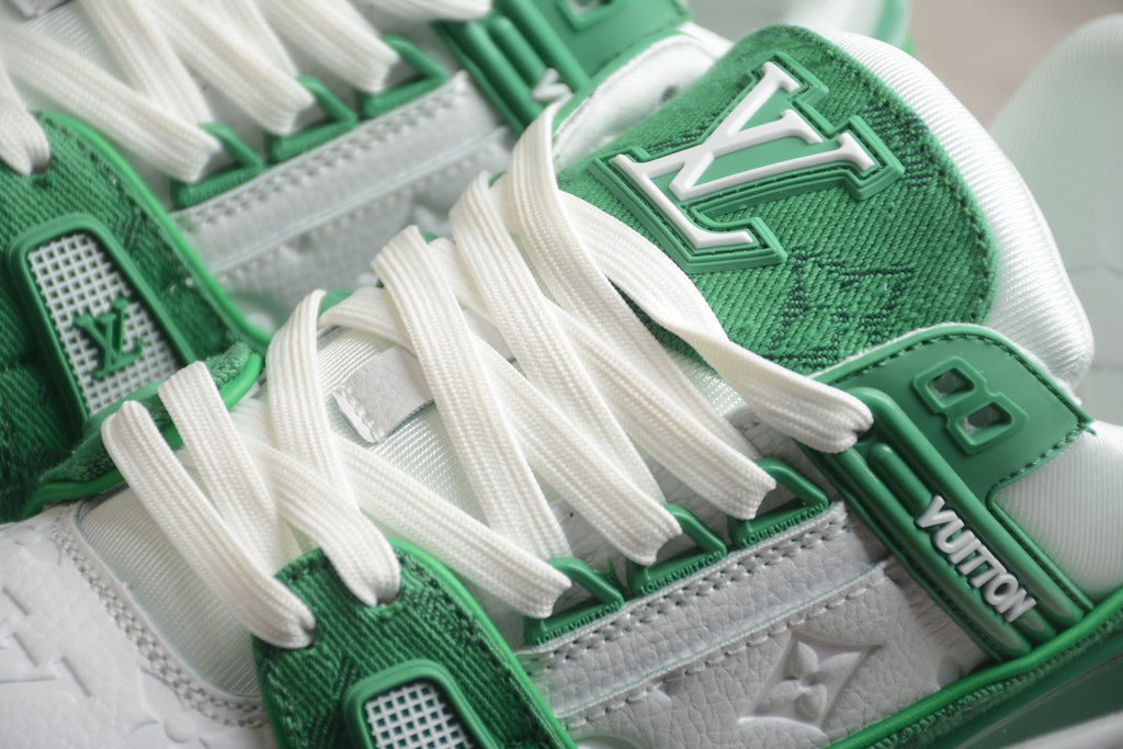 Louis Vuitton LV Trainer Unisex Sneakers – White‑Green