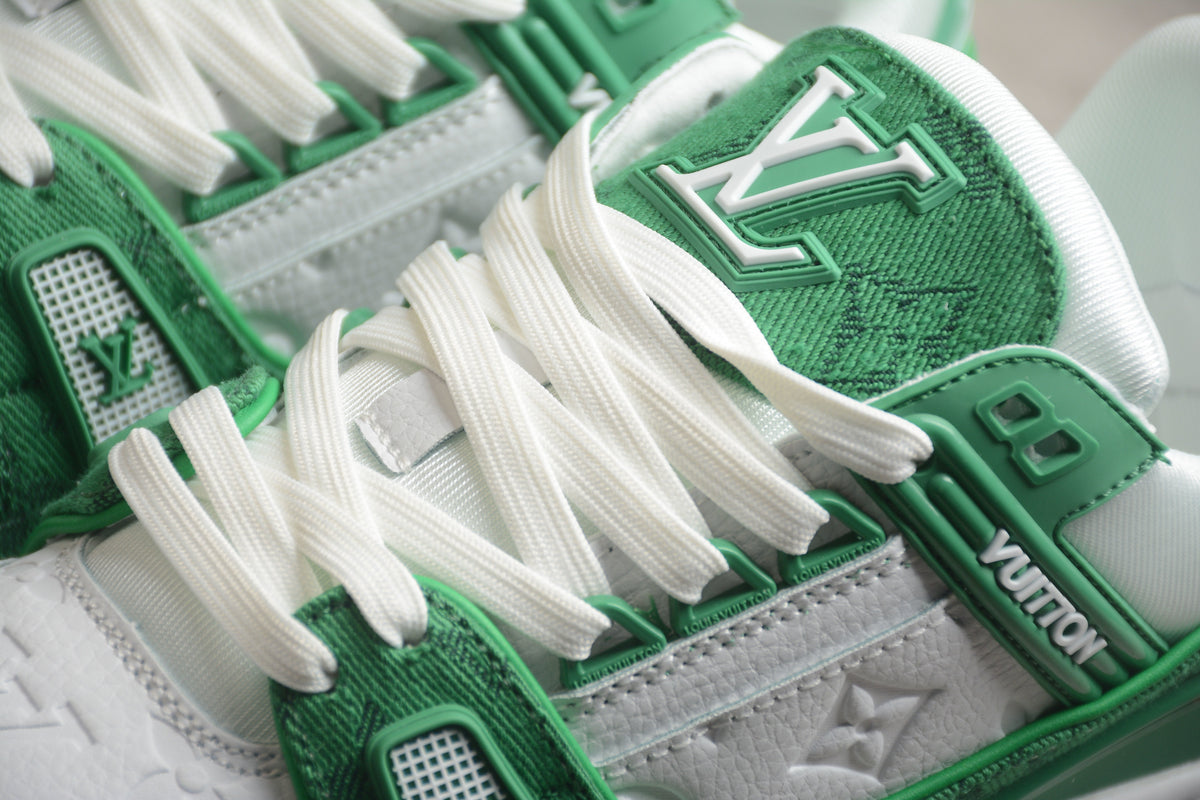 Louis Vuitton LV Trainer Unisex Sneakers – White‑Green