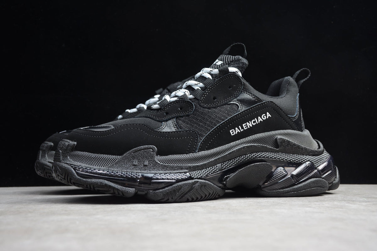 Balenciaga Triple S Thick Sole Running Sneakers for Men and Women Black
