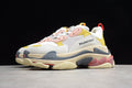 Balenciaga Triple S Thick Sole Running Sneakers for Men and Women White Pink Yellow