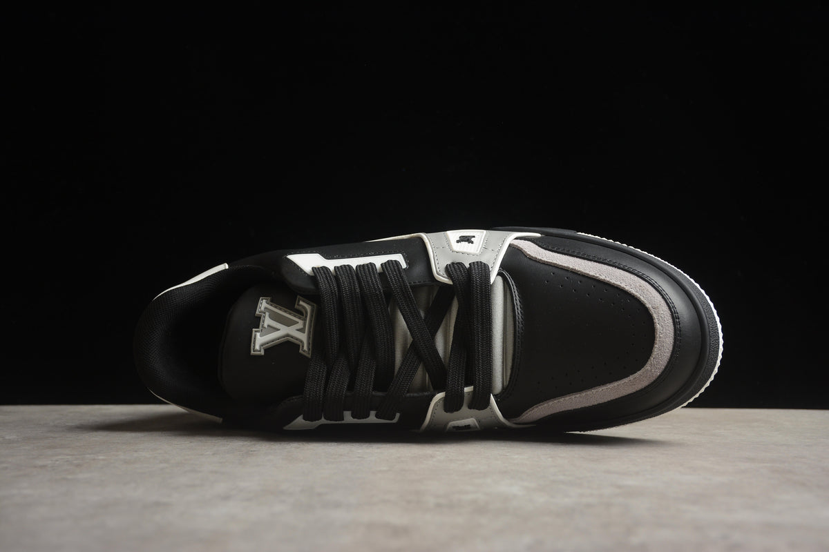Louis Vuitton LV Trainer Leather Sneaker Black White Grey Unisex
