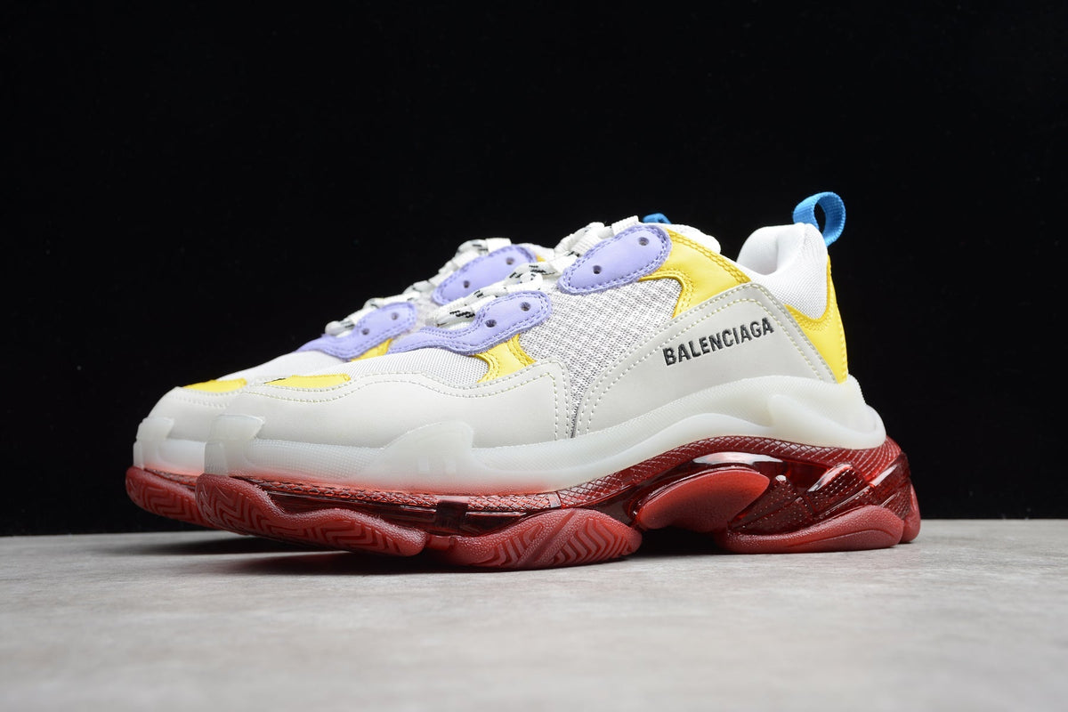 Balenciaga Triple S Thick Sole Running Sneakers for women‘s White Purple Yellow Red