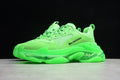 Balenciaga Triple S Thick Sole Running Sneakers for Men and Women Fluorescent Green