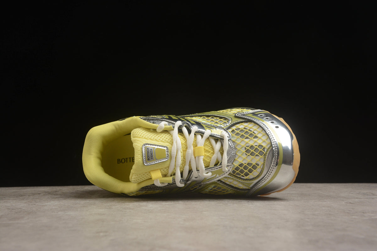 Bottega Veneta Orbit Runner Unisex  Low-Top Sneakers Silver & Yellow