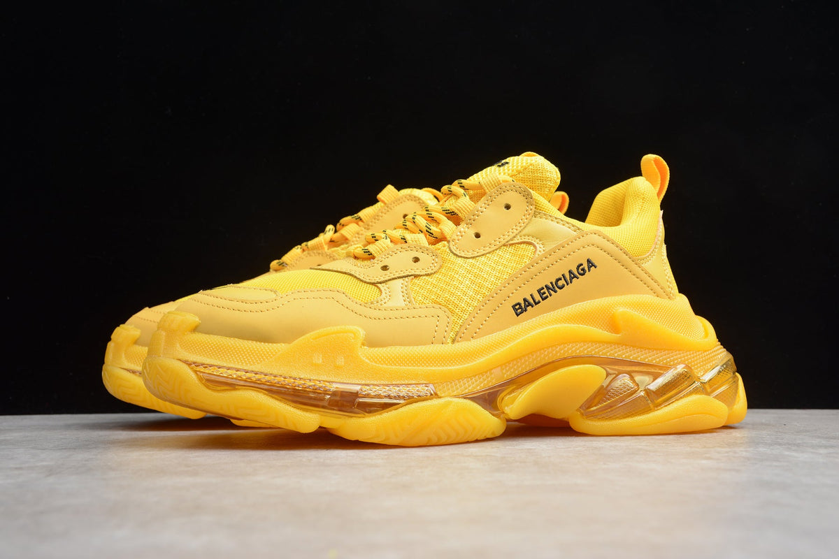 Balenciaga Triple S Thick Sole Running Sneakers for Men and Women Yellow