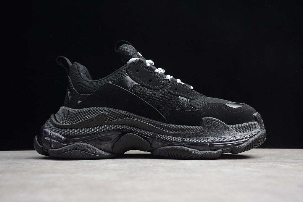 Balenciaga Triple S Thick Sole Running Sneakers for Men and Women Black