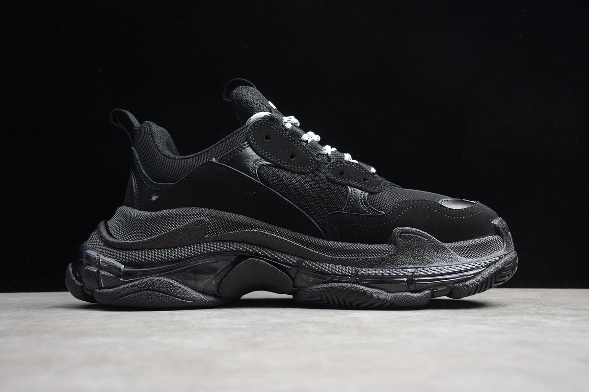 Balenciaga Triple S Thick Sole Running Sneakers for Men and Women Black