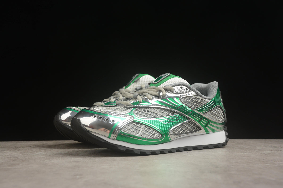 Bottega Veneta Orbit Runner Unisex  Low-Top Sneakers Bark Green