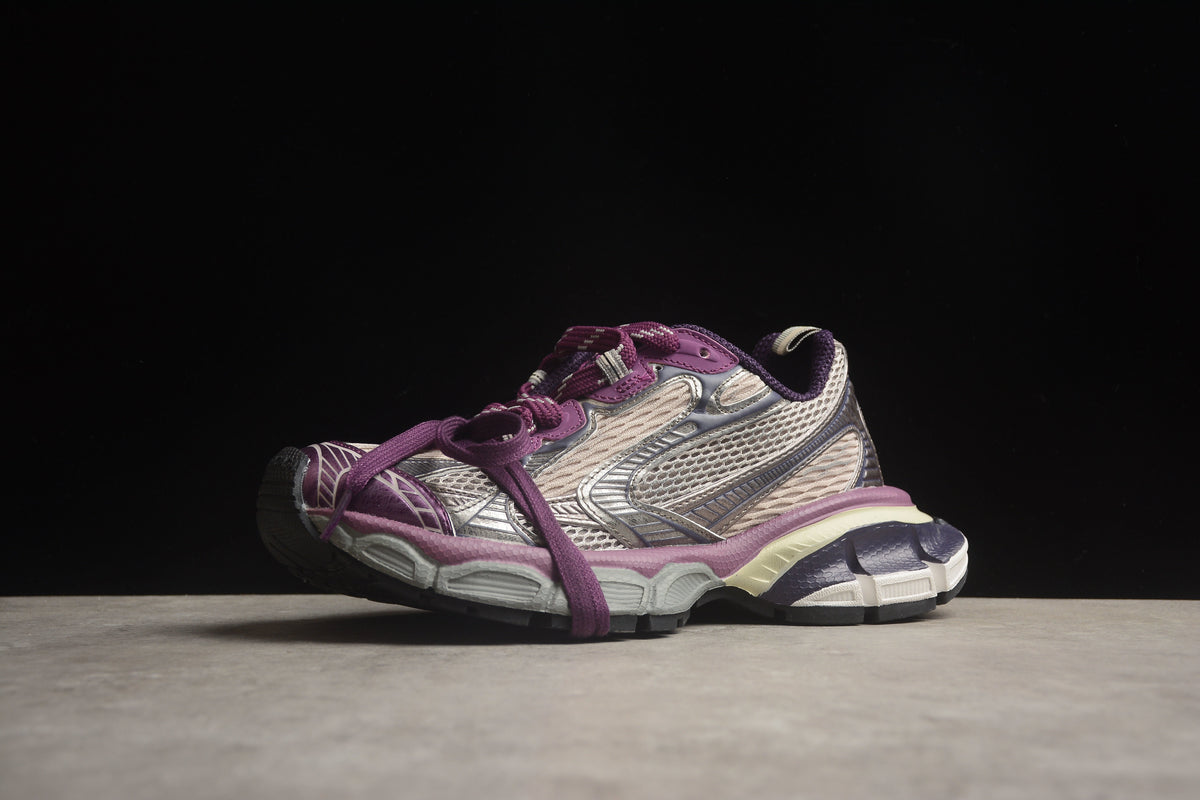 Balenciaga 3XL Unisex Sneakers – Distressed Chunky Style Purple / Grey