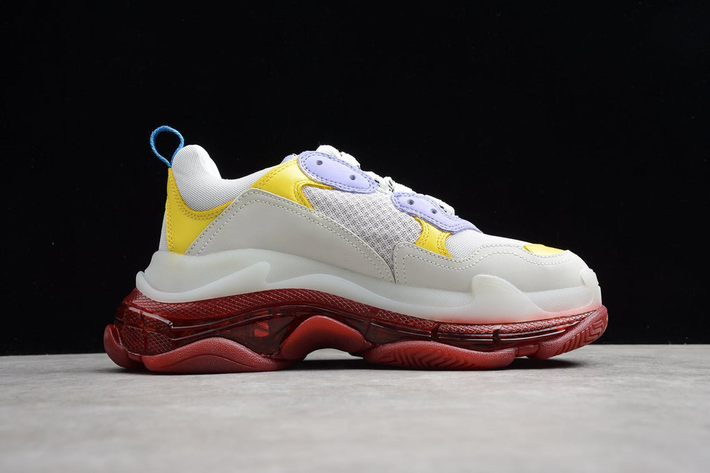 Balenciaga Triple S Thick Sole Running Sneakers for women‘s White Purple Yellow Red
