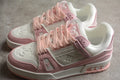 Louis Vuitton LV Trainer Leather Sneaker White Pink Unisex