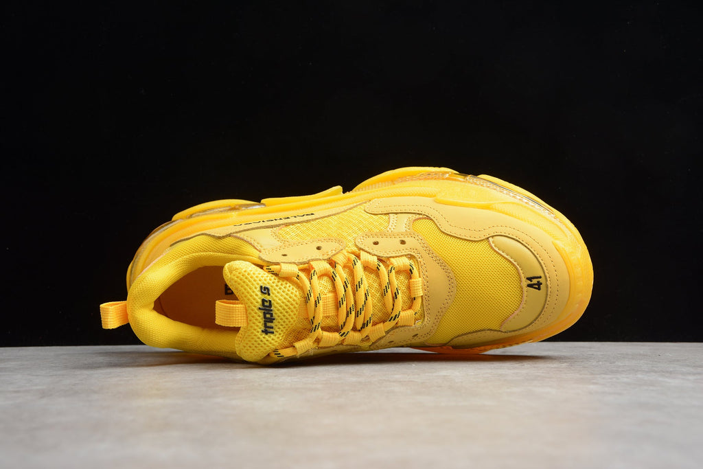 Balenciaga Triple S Thick Sole Running Sneakers for Men and Women Yellow