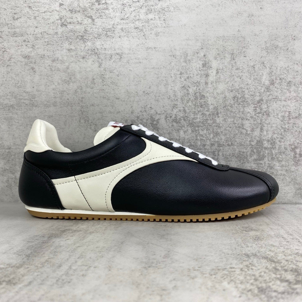 Bottega  Veneta BV Shot Unisex Slim Leather Retro Sneakers black